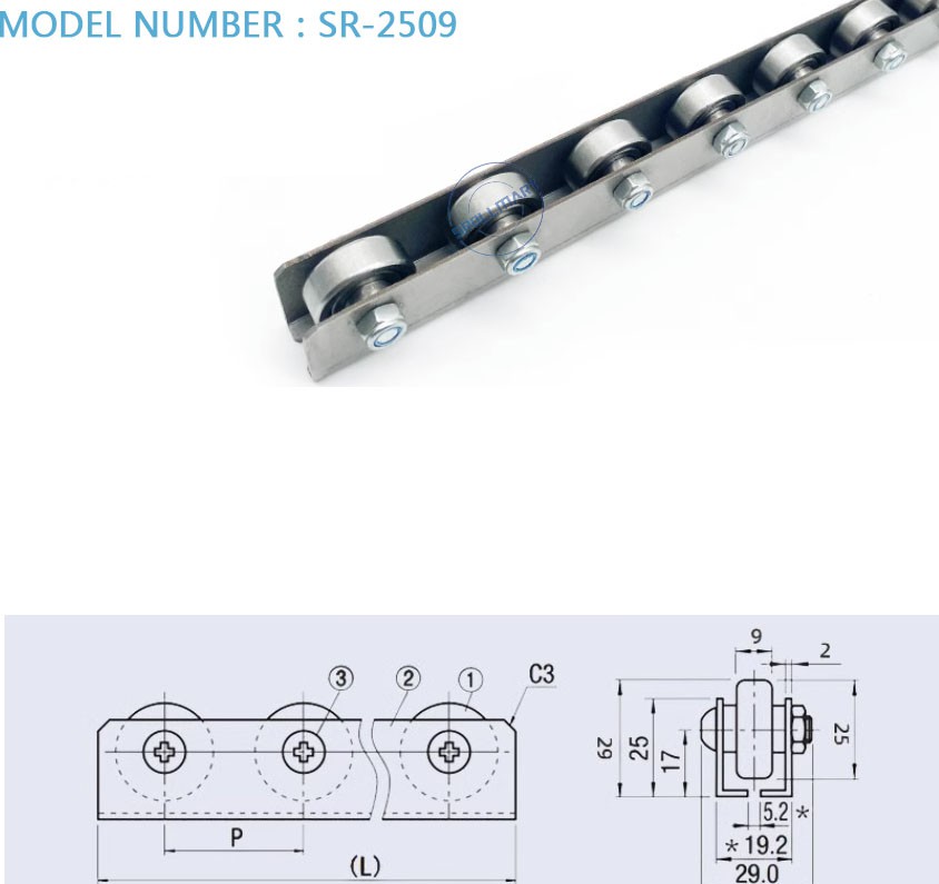 Heavy Duty Roller Channel Track